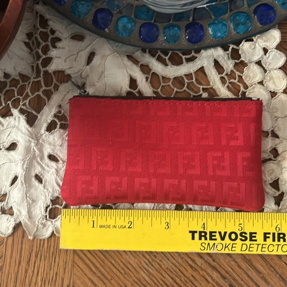 FENDI Monogrammed Canvas Cosmetic Pouch Wallet READ - Picture 7 of 8